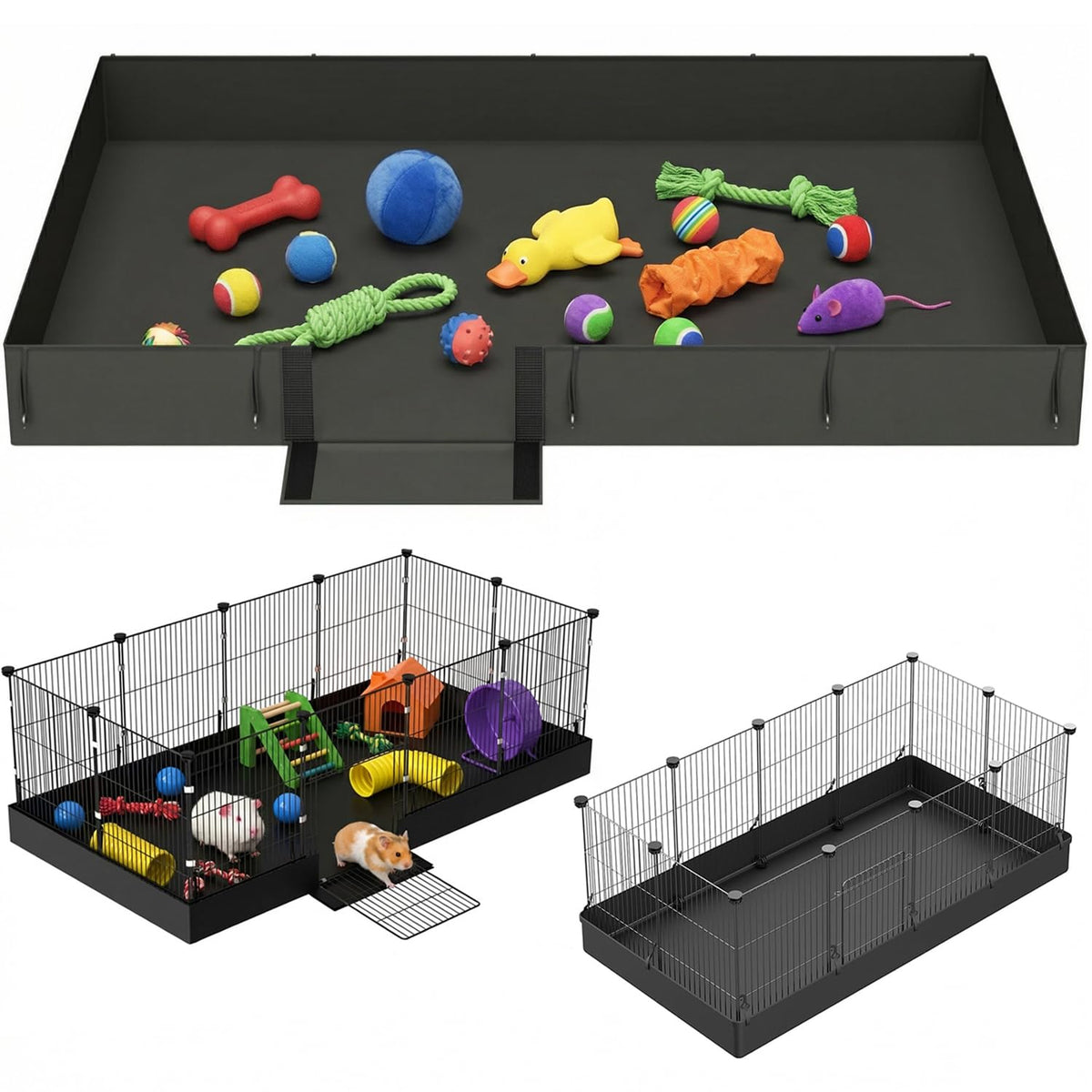 Liner SNAAT pour cage cochon-d-inde – vue extérieure et montage pratique