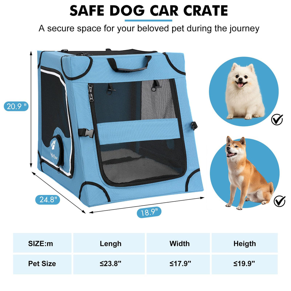 Snagle Paw cage de voyage dimension déployée adaptée à la plupart des véhicules.