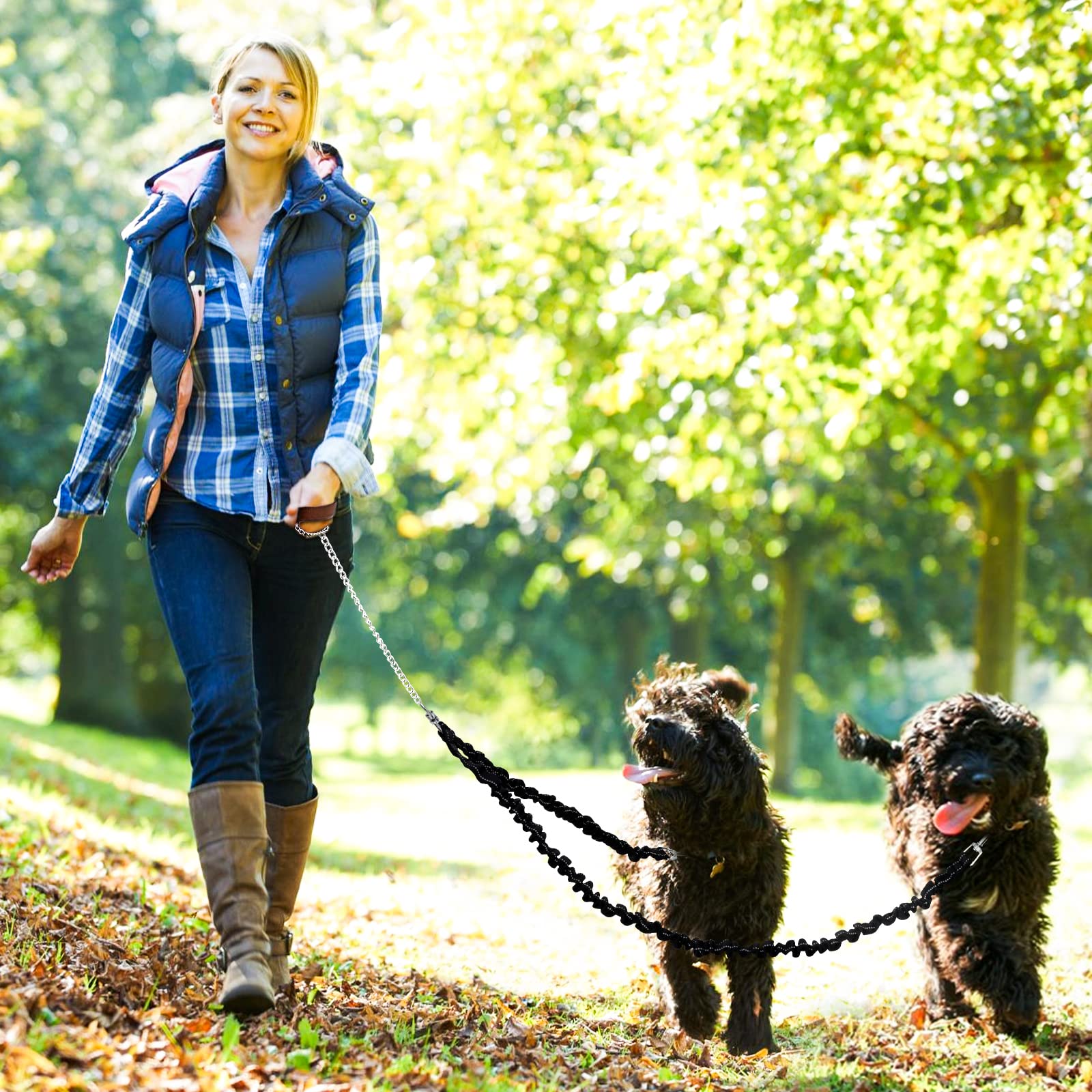 Laisse Snagle Paw controle mains libres pour guider deux chiens sans effort.