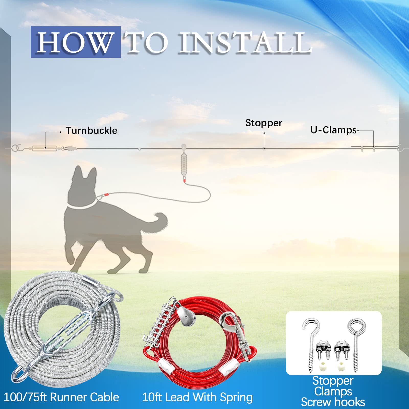 Snagle Paw – ligne pour chien 10 pieds pour déplacements précis et contrôlés