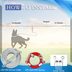 Snagle Paw – ligne pour chien 10 pieds pour déplacements précis et contrôlés
