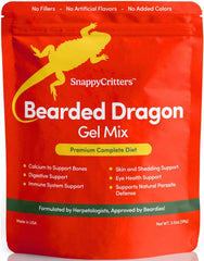 Emballage SnappyCritters Gel Mix pour dragon barbu, pratique.