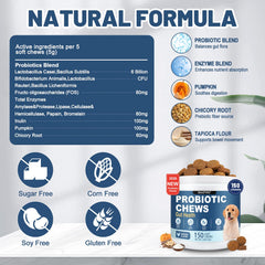 SnazFirst Probiotiques chien - bouchées douces, texture adaptée chiens sensibles.