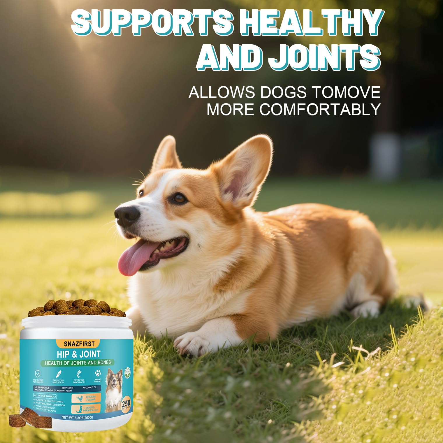 SnazFirst: utilisation quotidienne pour chiens de tous âges et tailles.