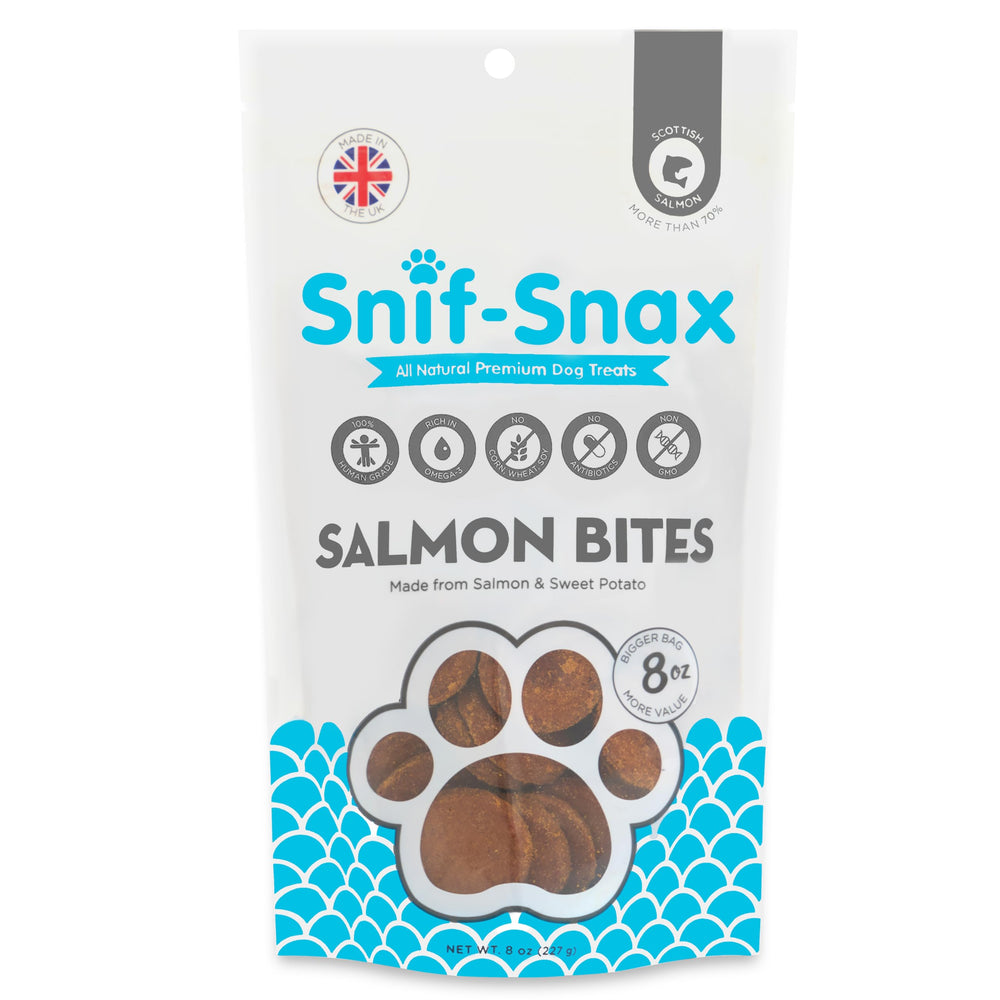 Snif-Snax bouches saumon boîte 8oz: récompense pratique lors de l'entraînement.