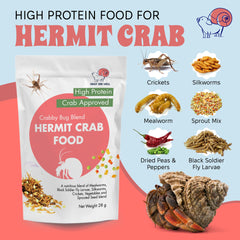 Snout and Shell Crabby Bug Blend moment d'alimentation pour hermites actifs