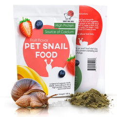 Snout and Shell – aliments limace-terrestre en poudre, nutrition naturelle pour terrarium sain.