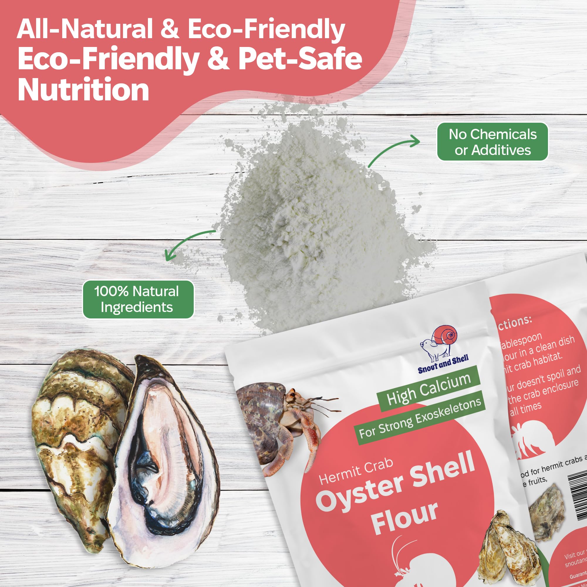 Snout and Shell: poudre inerte adaptée au bac et à l’environnement des crabes ermite