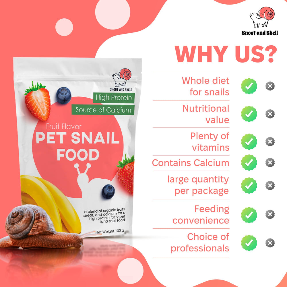 Snout and Shell – format pratique et grande valeur pour les familles d’escargots domestiques.