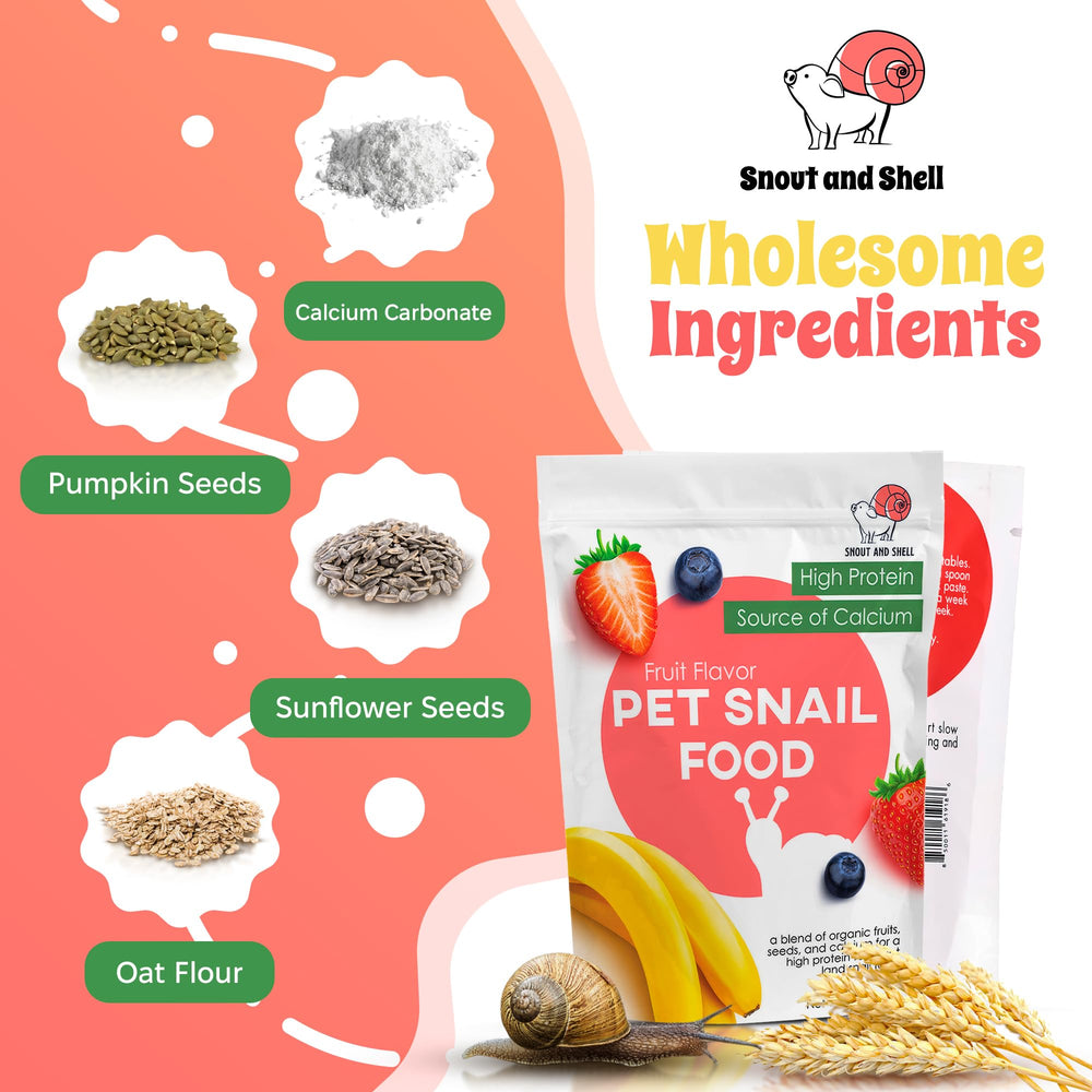 Snout and Shell – mélange fruits en poudre, goût naturel et facile à intégrer dans l’alimentation.