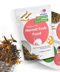 Snout and Shell Protein Mix Hermit Crab Food photo produit, aliment protéiné pour énergie quotidienne du crabe ermite