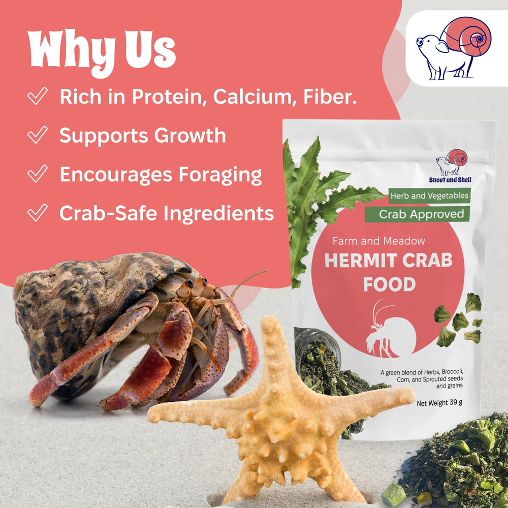 Snout and Shell — sans-granules, alimentation simple et complète.