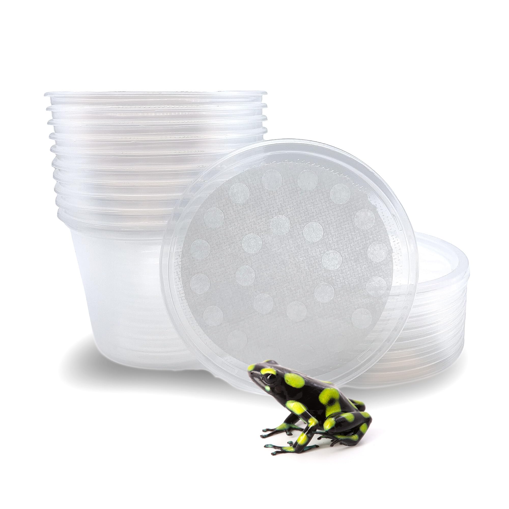 Snout & Shell gobelet deli 16 oz avec couvercle en tissu pour cultures d'insectes.