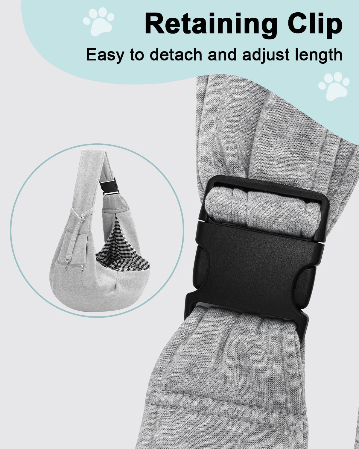 Snqqmtt sling dimensions 21 x 12 pouces, rangement facile