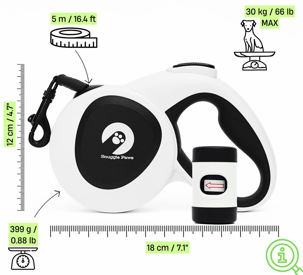 Snuggle Paws porte-sacs intégré pratique pour les nettoyages en extérieur.
