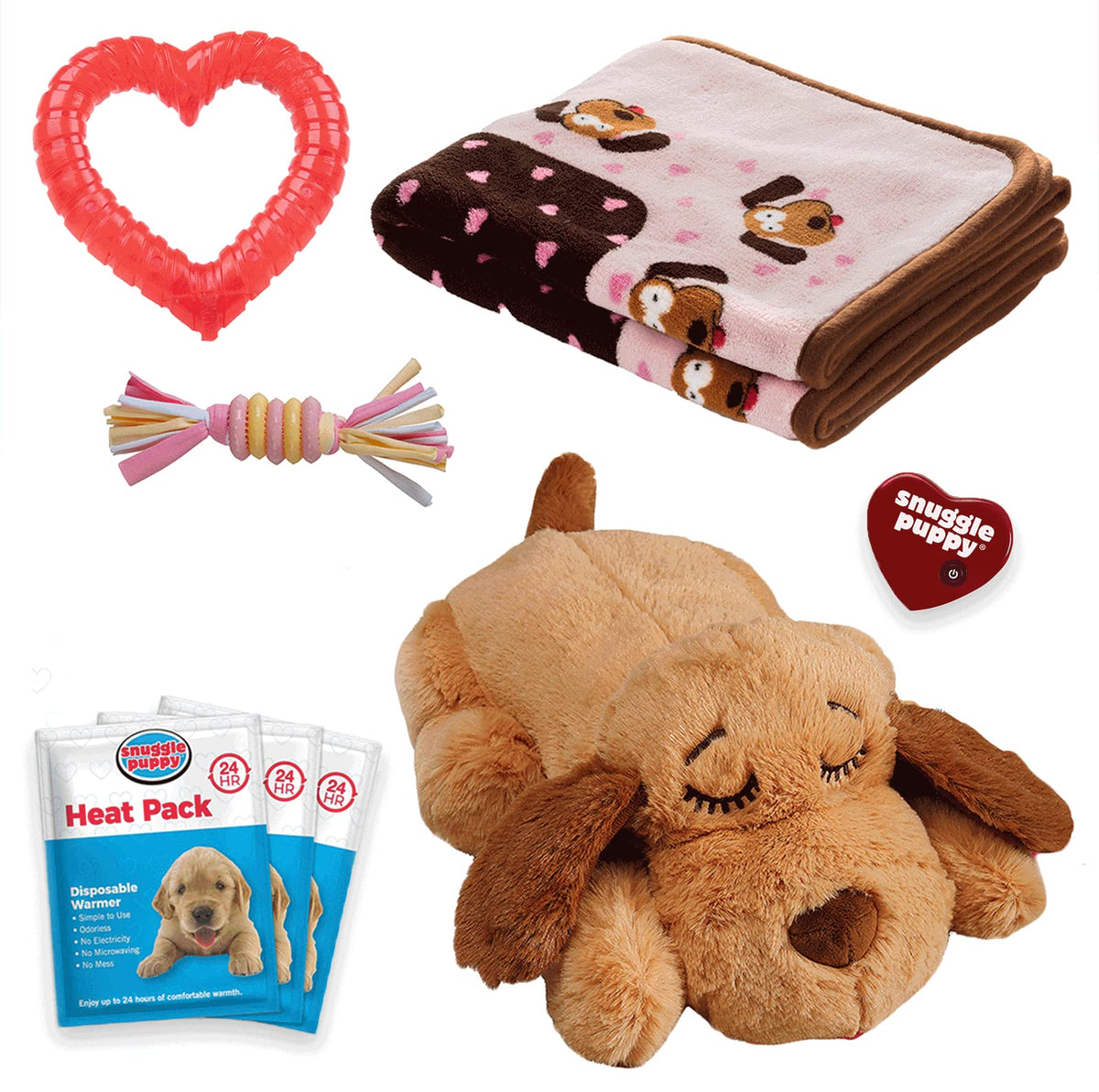 Snuggle Puppy ensemble essentiel Biscuit : kit pour chien offrant un confort immédiat