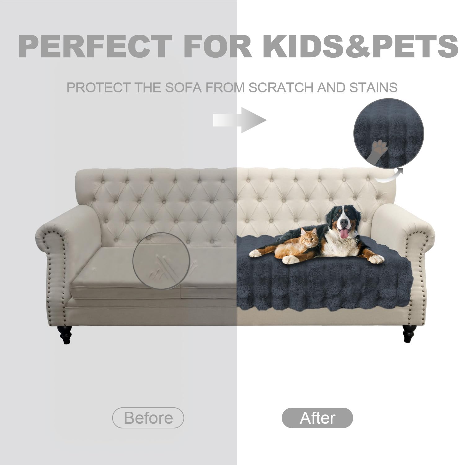 Snugglesinto: housse imperméable pour chien et chat protégeant le meuble.