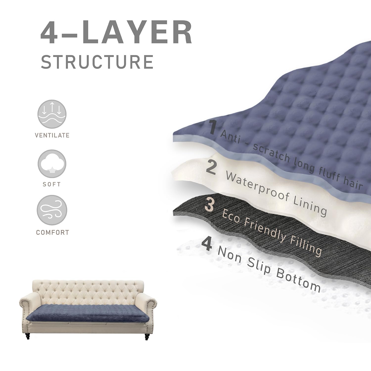 Snugglesinto: matelas peluche protégeant le lit et le canapé.