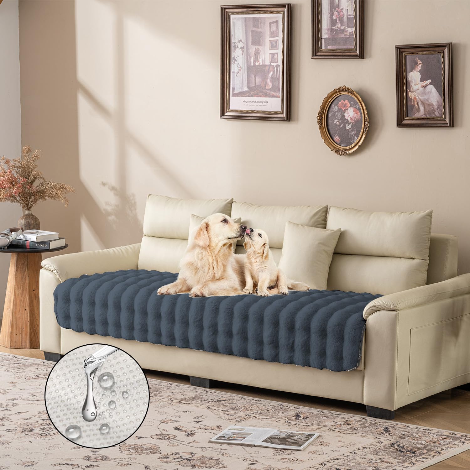 Snugglesinto: design Noble Gray-Bubble pour salon élégant et confortable.