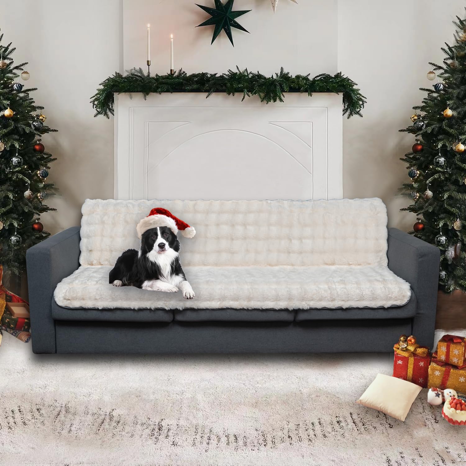 Snugglesinto Tapis-peluche-doux-chat-chien: endroit cosy pour se blottir et se reposer.