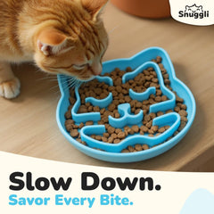 Snuggli bol chat avec base antidérapante en silicone pour éviter les dérapages.