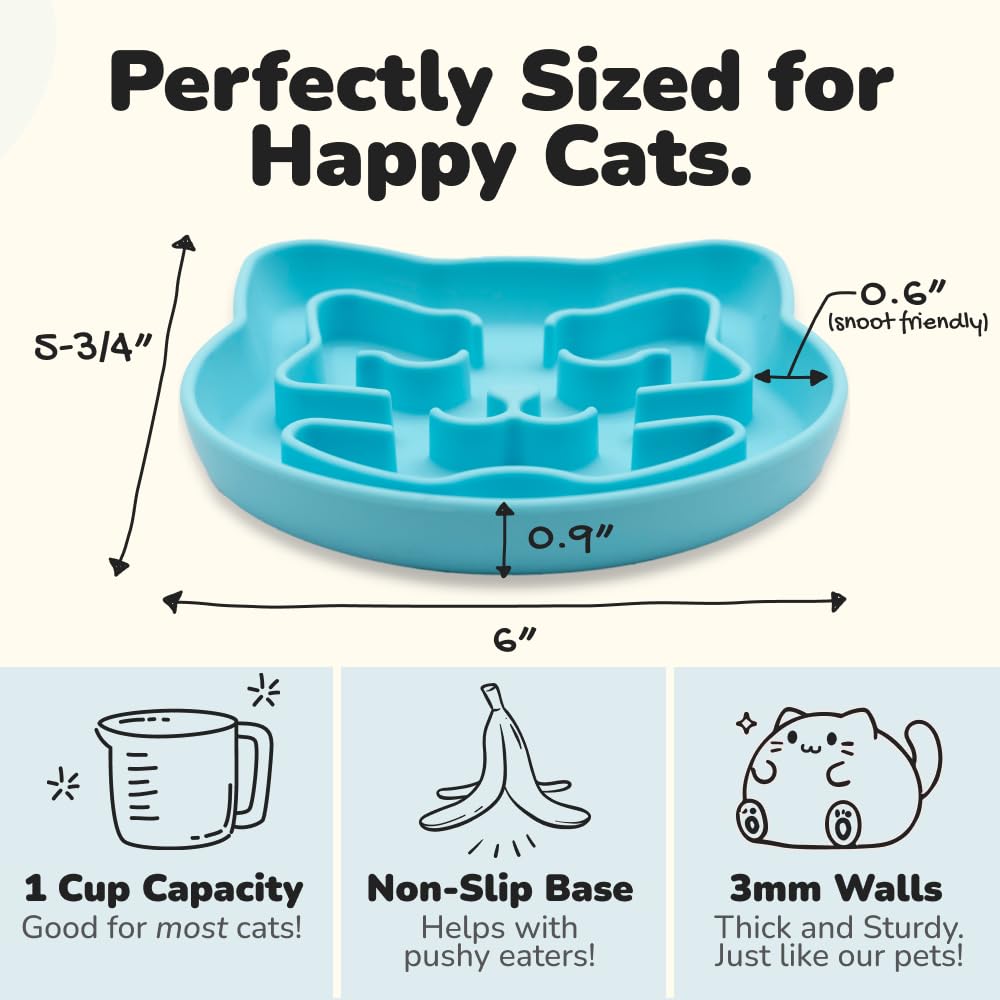 Snuggli bol chat puzzle enrichissant qui stimule l’esprit pendant le repas.