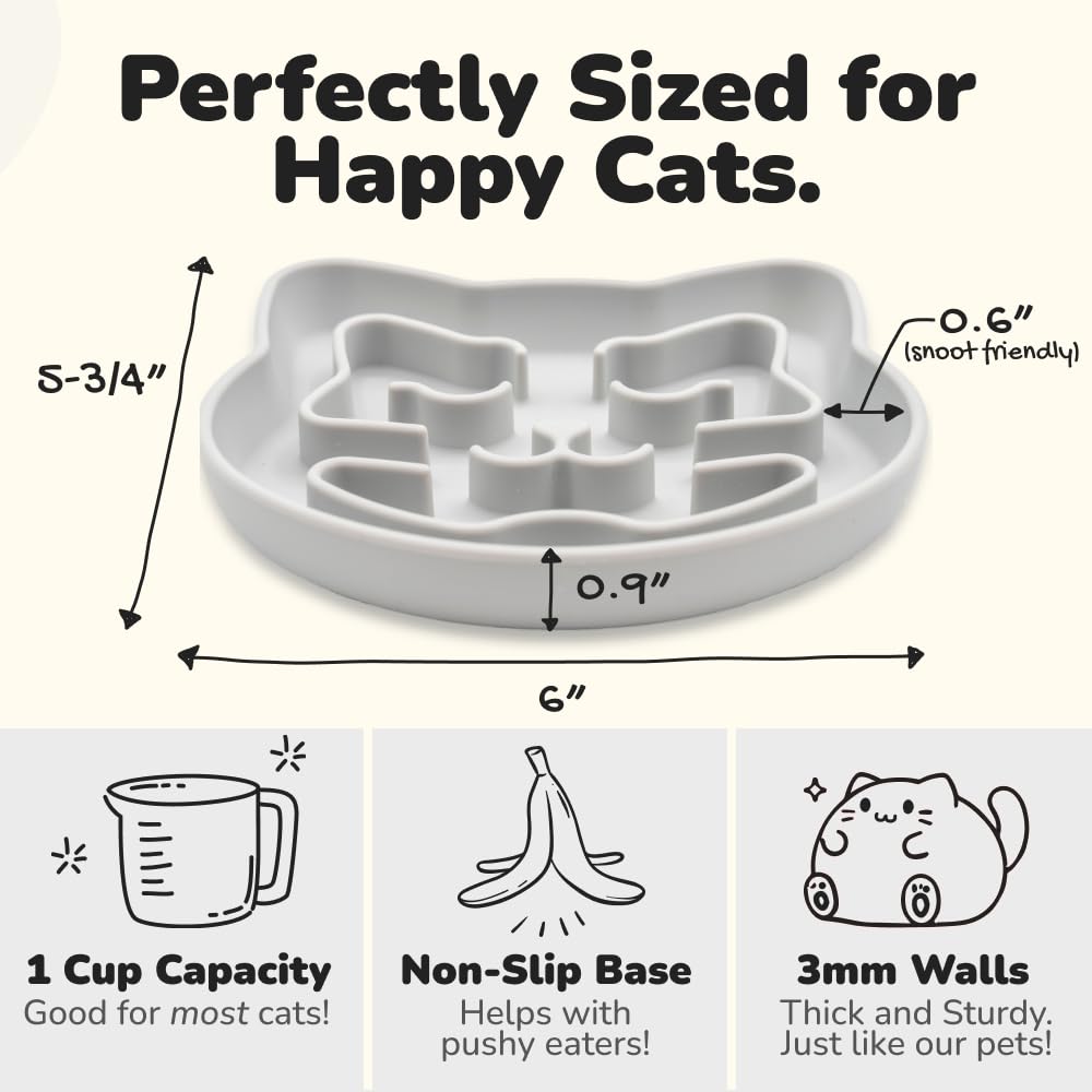 Snuggli bol 1-tasse – contrôle des portions pour chats.