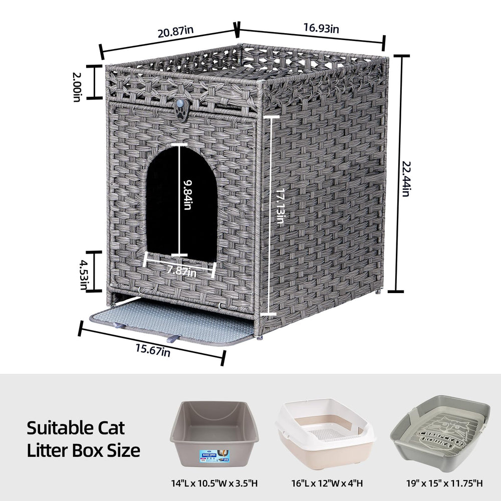 Snughome fenêtres litière enclos chat: lumière naturelle et intimité.