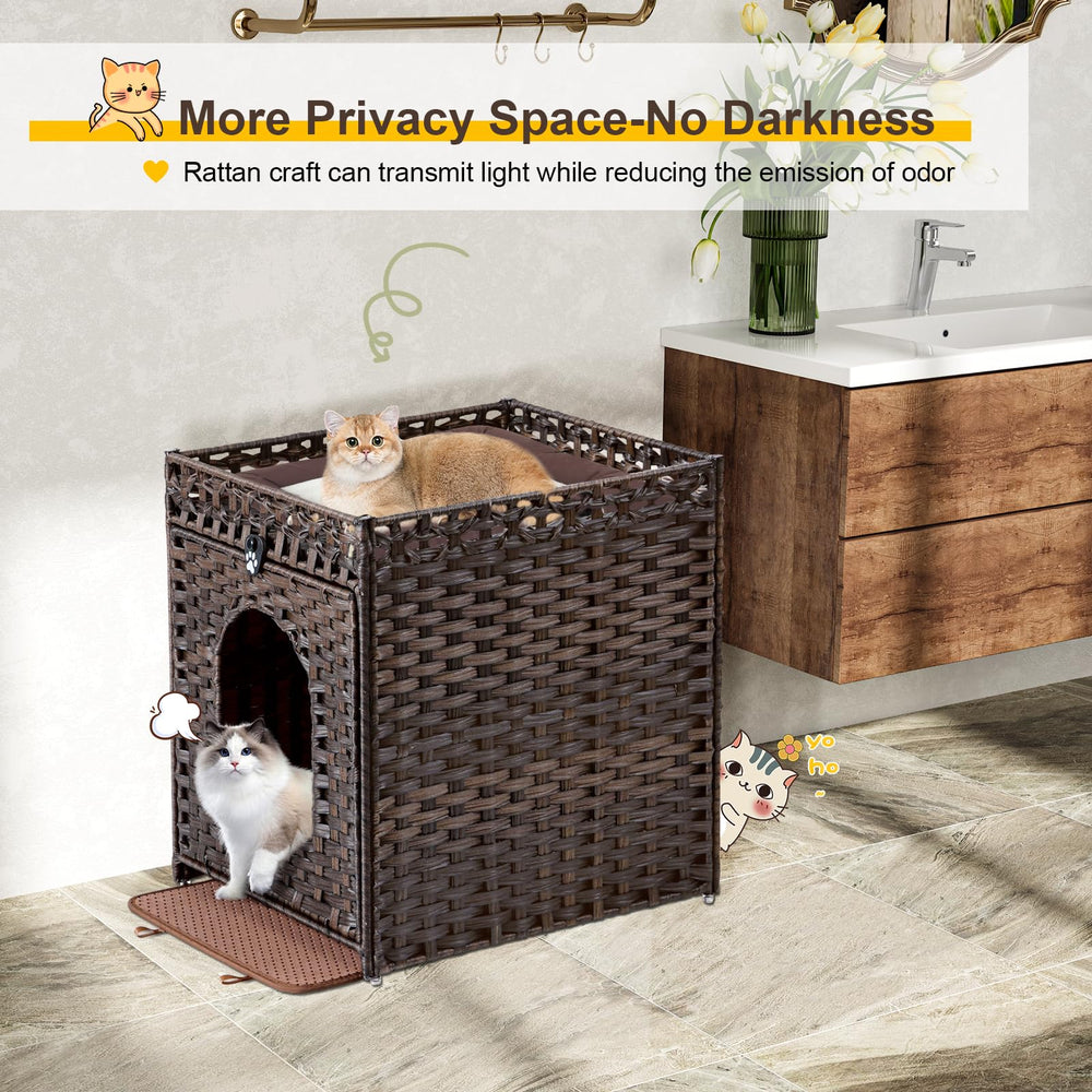 Snughome: nettoyage efficace de la litière grâce au tapis et au rangement simple.