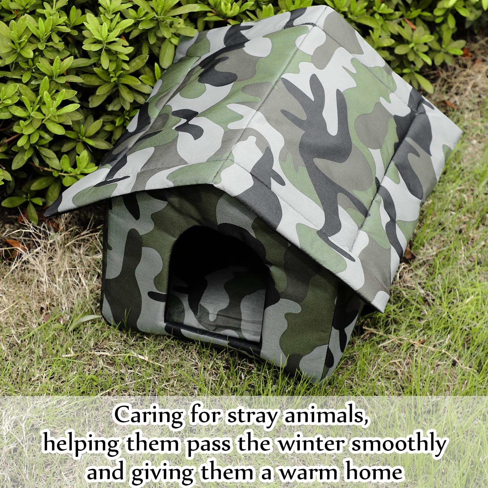 Soaoo abri animal portable camouflage, usage polyvalent pour animaux et voyages.
