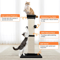 Socater base-39-cm : stabilité renforcée pour les sessions de griffage.