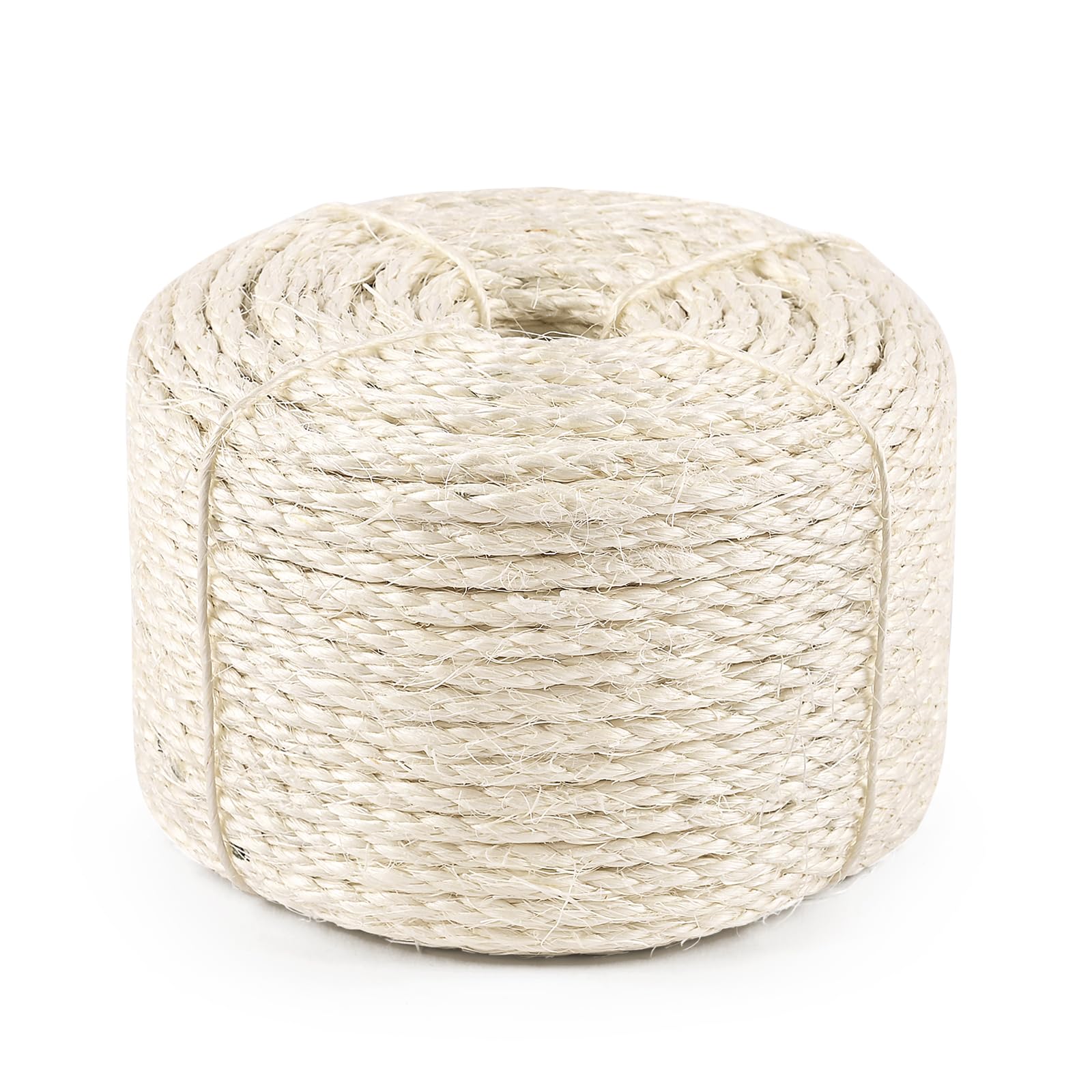 SOCATER corde sisal 1/4 po, surface rugueuse idéale pour le grattage.