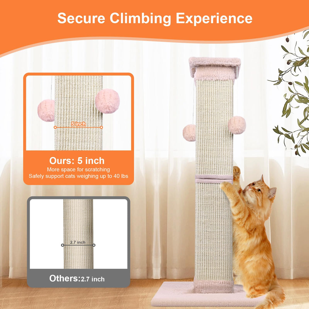 SOCATER utilisation intérieur, poste de griffage rose pour chats