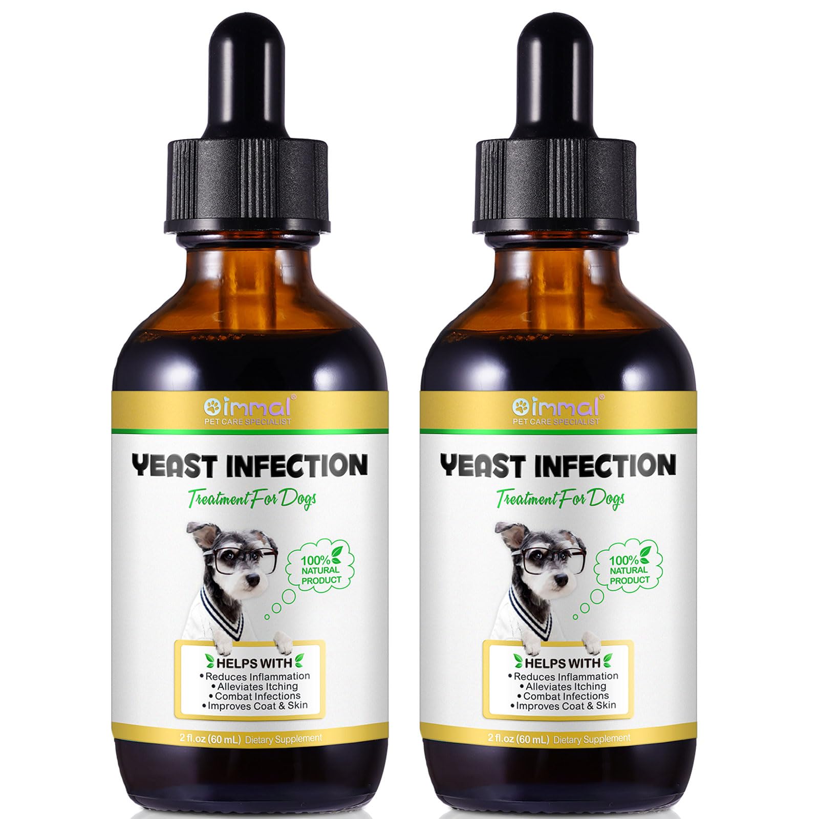 SOCATFOT Traitement levures chien - flacon pratique pour dosage facile et soin quotidien.