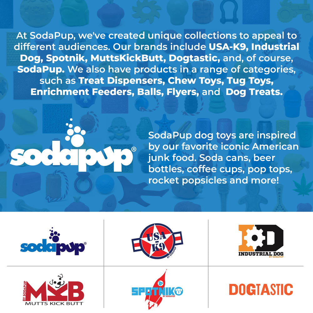 SodaPup fabriqué aux Etats-Unis, production locale et normes élevées.