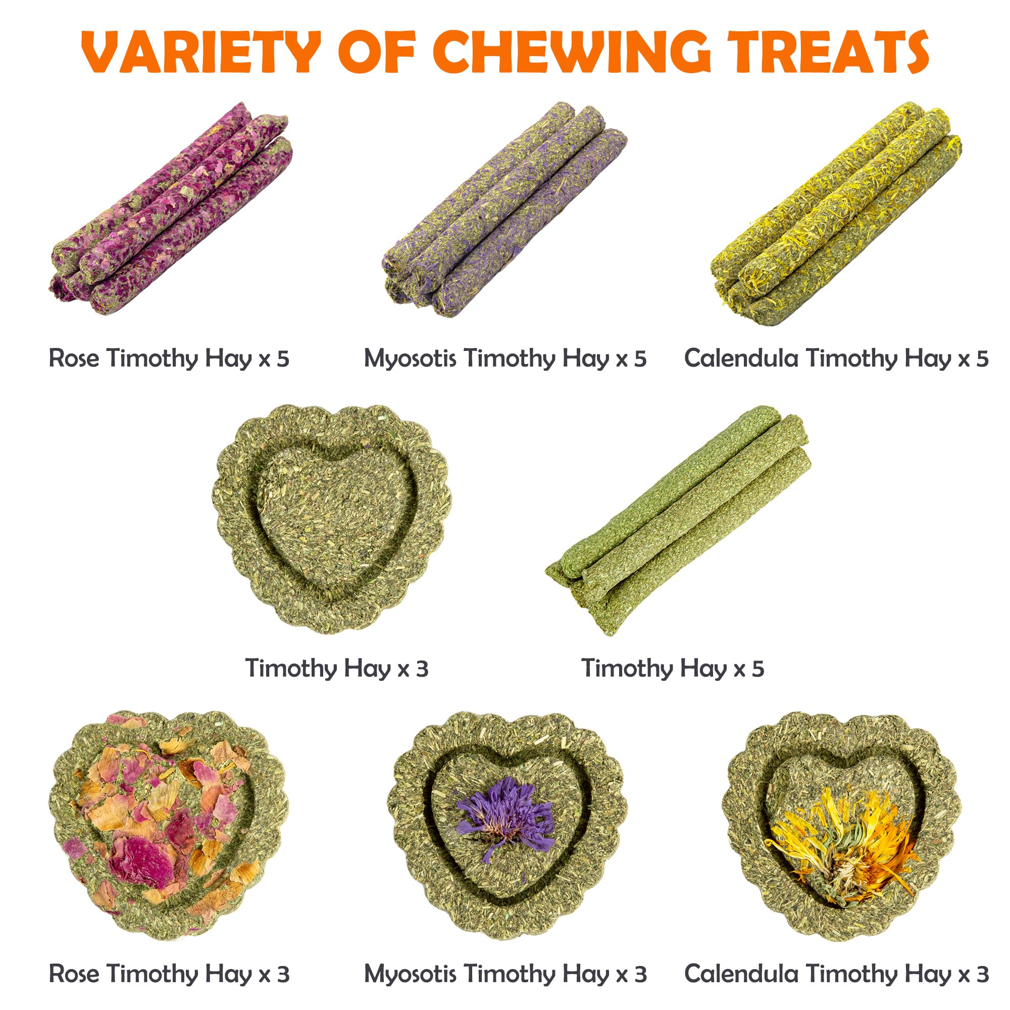 Sofier friandises foin timothy – batons roses, stimuler l'appétit et la diversité des textures