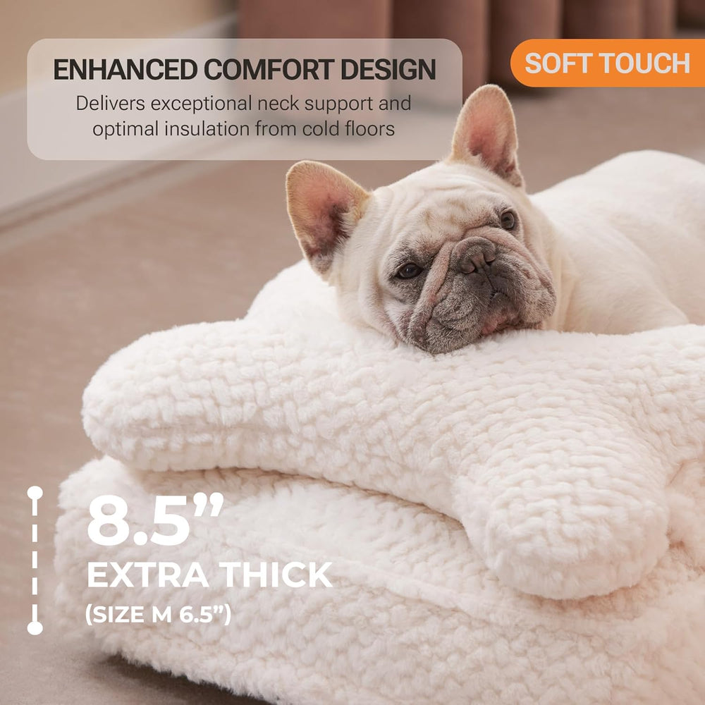 Détails du lit orthopédique Soft Touch et rembourrage adaptatif.