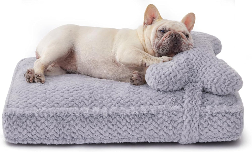 Soft Touch lit chien fourrure gris — surface ultra-douce pour le repos.