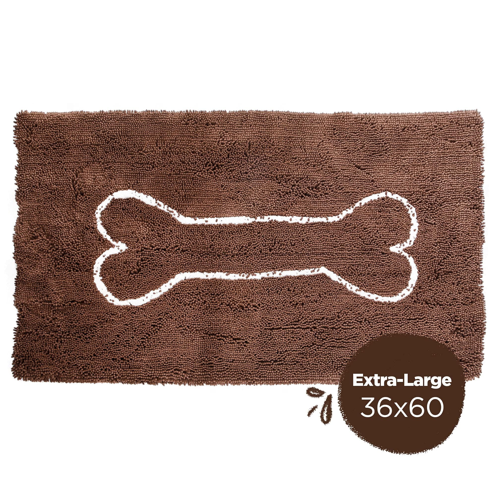 Tapis Soggy Doggy Doormat design neutre chocolat-avoine s'harmonisant avec la déco.