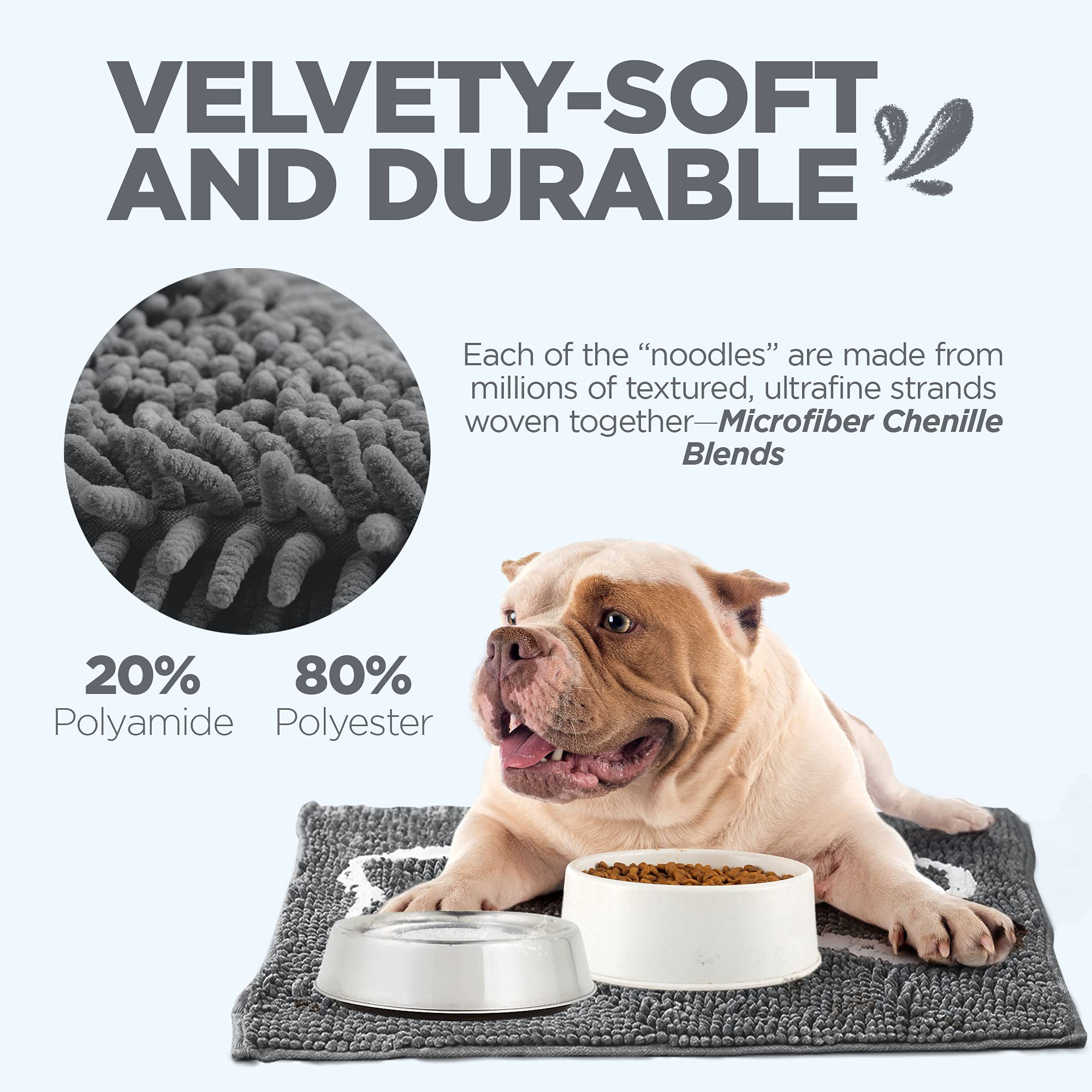 Facile à entretenir, Soggy Doggy Slopmat se lave en machine.