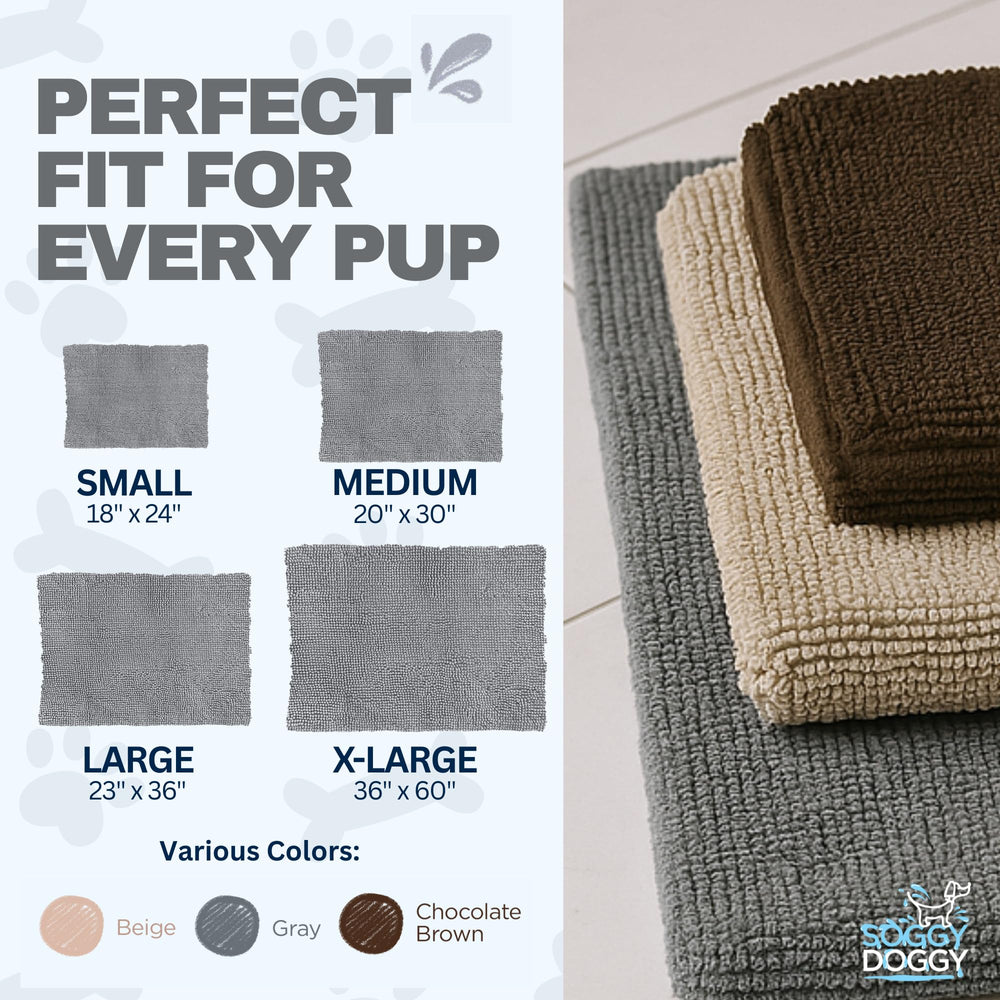 Soggy Doggy Doormat utilisation en kennel ou maison, pratique pour les voyages.