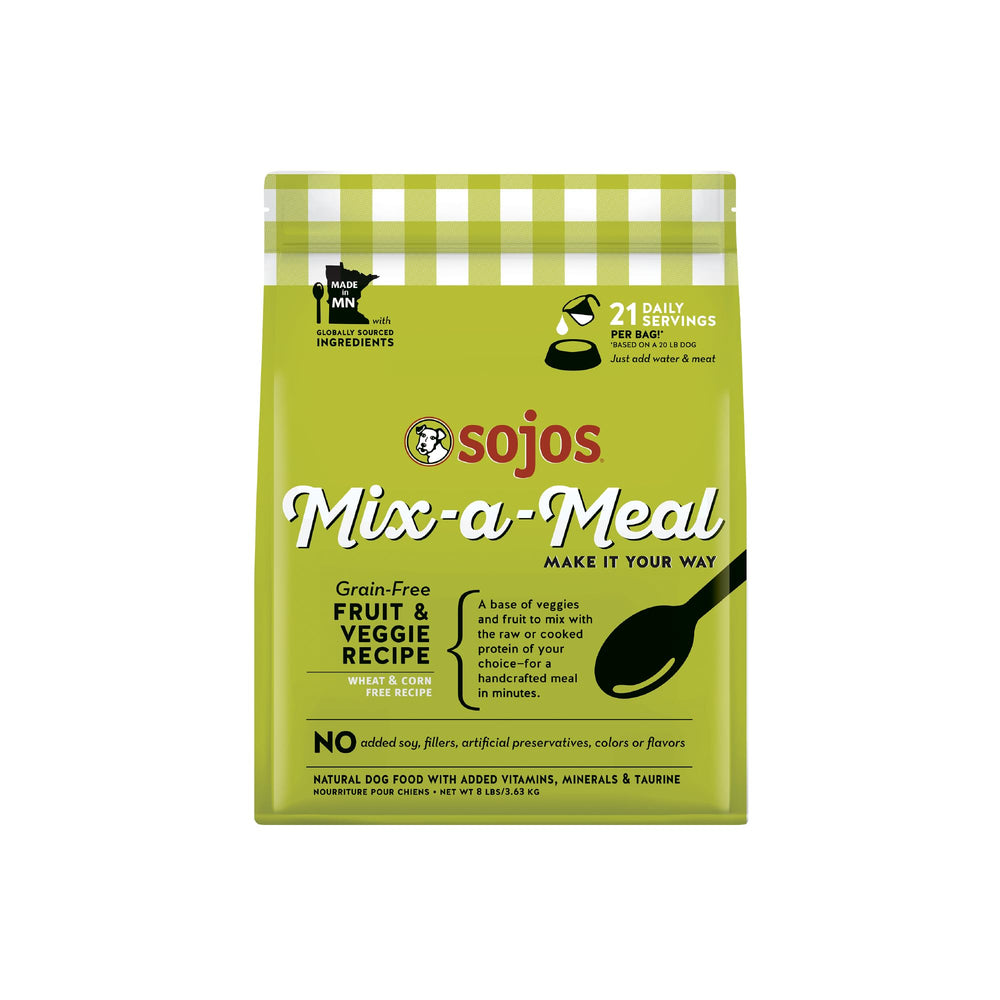 Sac Sojos Mix-A-Meal pré-mix fruits et légumes, base naturelle prête à l’emploi.