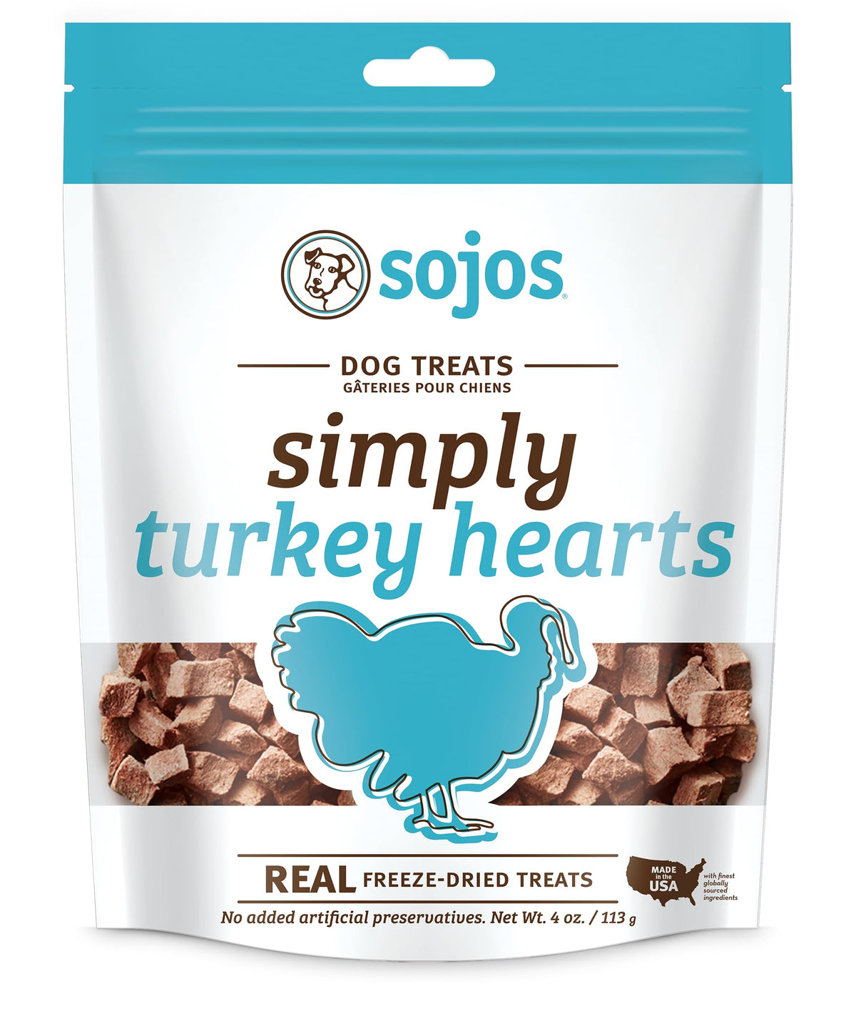 SOJOS Simply Dinde — bouchée sèche, récompense idéale pour l'entraînement.