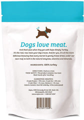 SOJOS Simply Turkey – emballage de friandises lyophilisées 4oz, adaptées à tous les chiens.