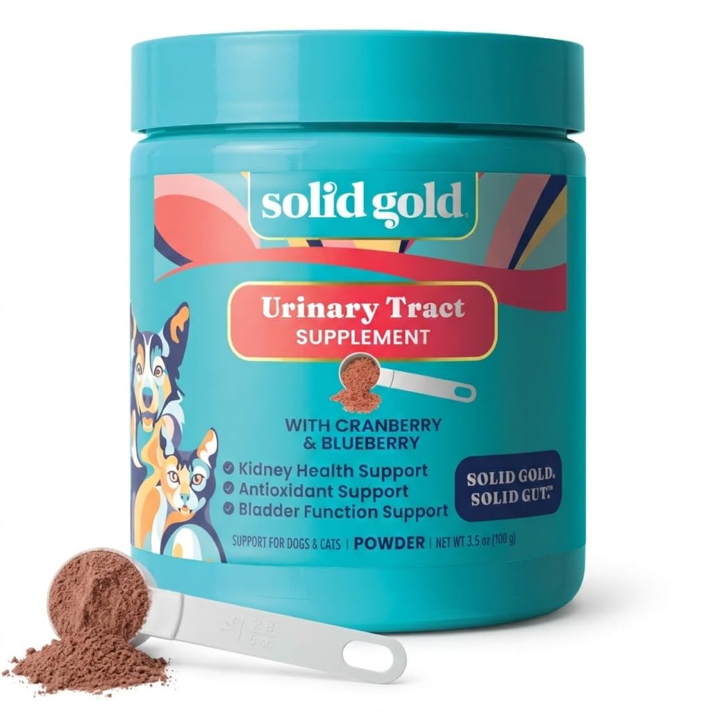 Berry Balance Solid Gold, poudre au bacon fumé, pour la santé urinaire du chien.