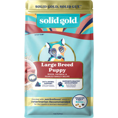 Solid Gold avec bison comme premier ingrédient; soutien potentiel à la croissance du chiot.