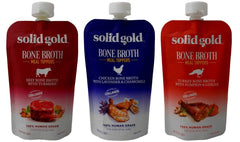 Solid Gold Bouillon Os chien – trio saveurs, goût riche pour régaler votre chien.