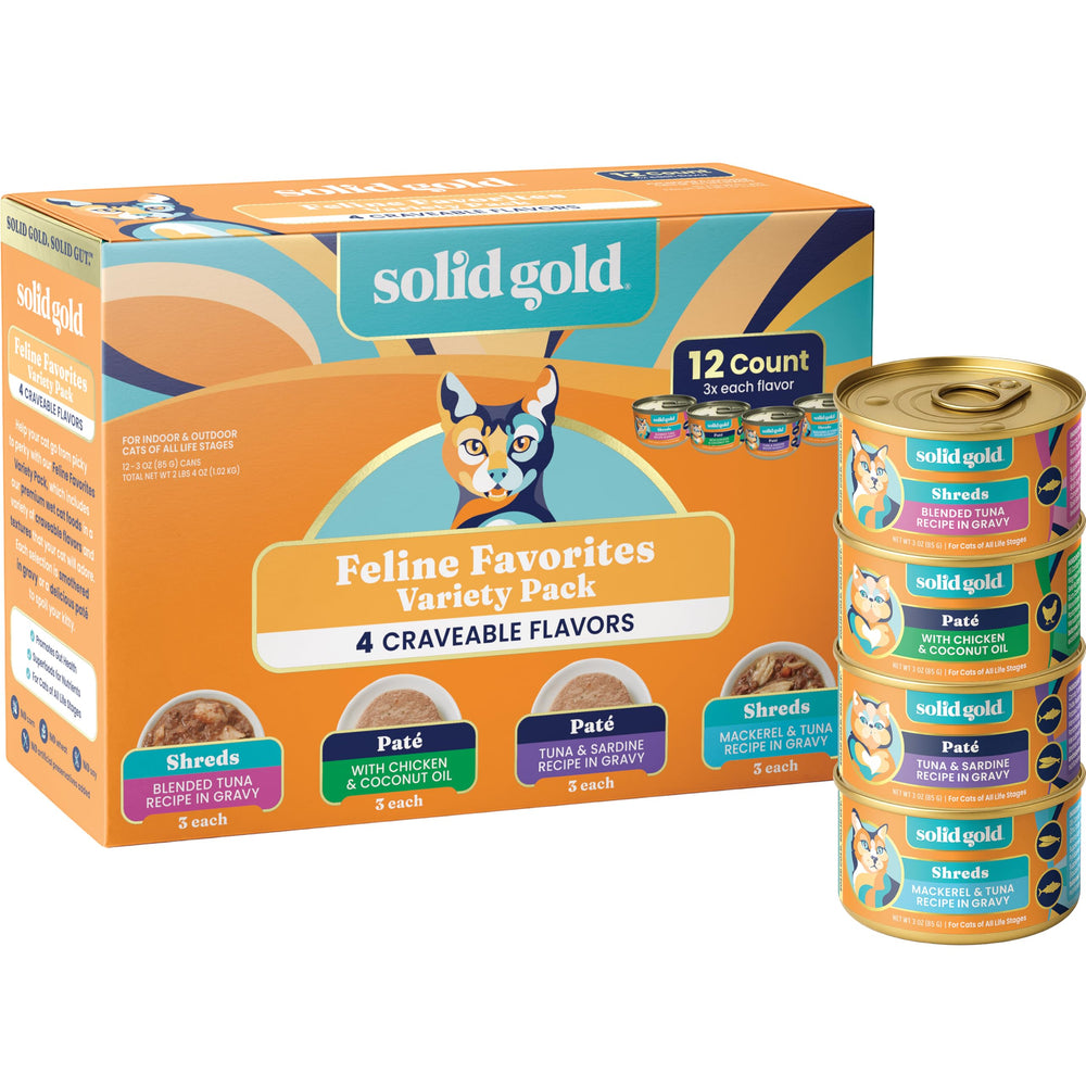Solid Gold chat-pate-poulet, texture onctueuse pour varier les repas et soutenir les muscles.