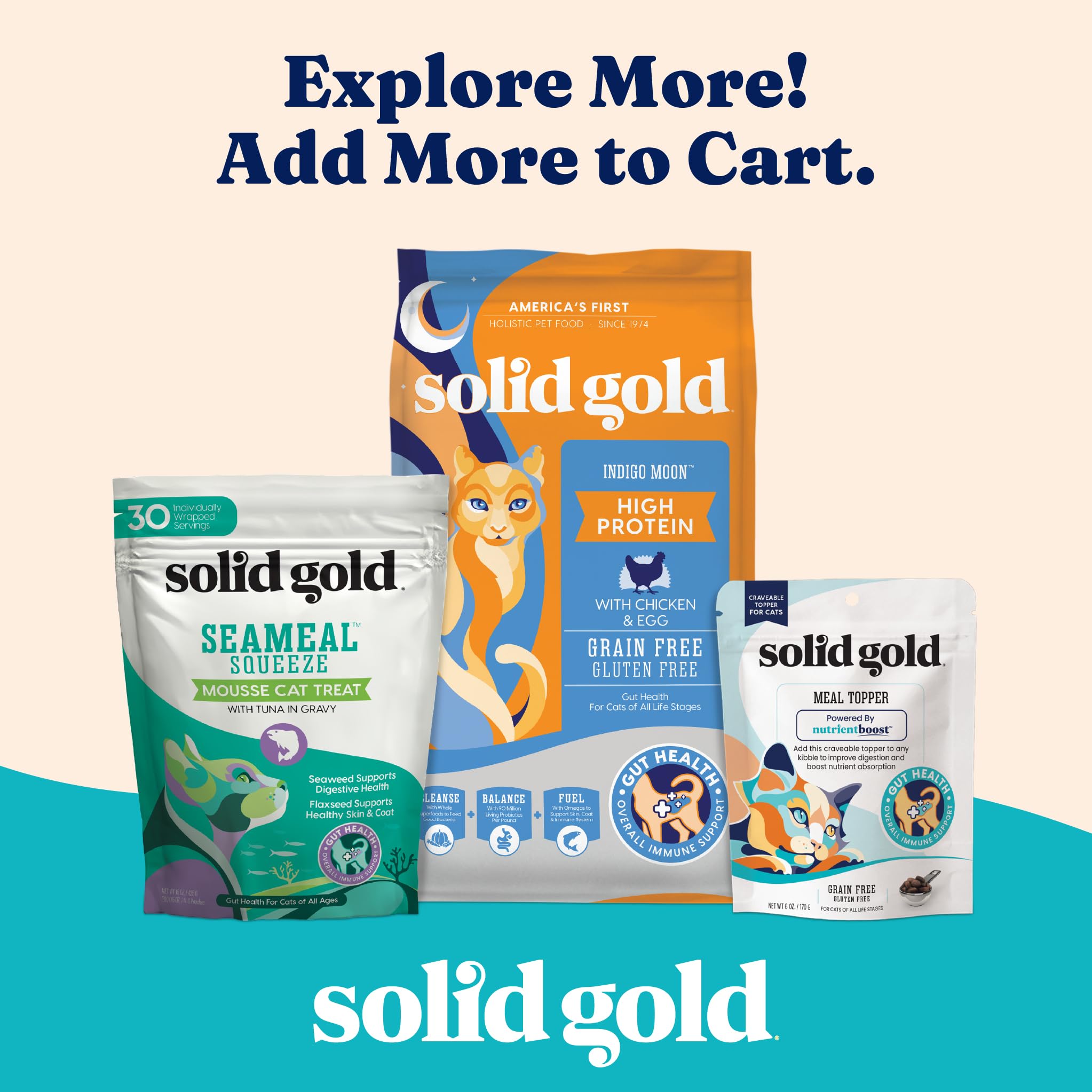 Solid Gold chat-variation-sauce, utile pour repas complets en conserve.