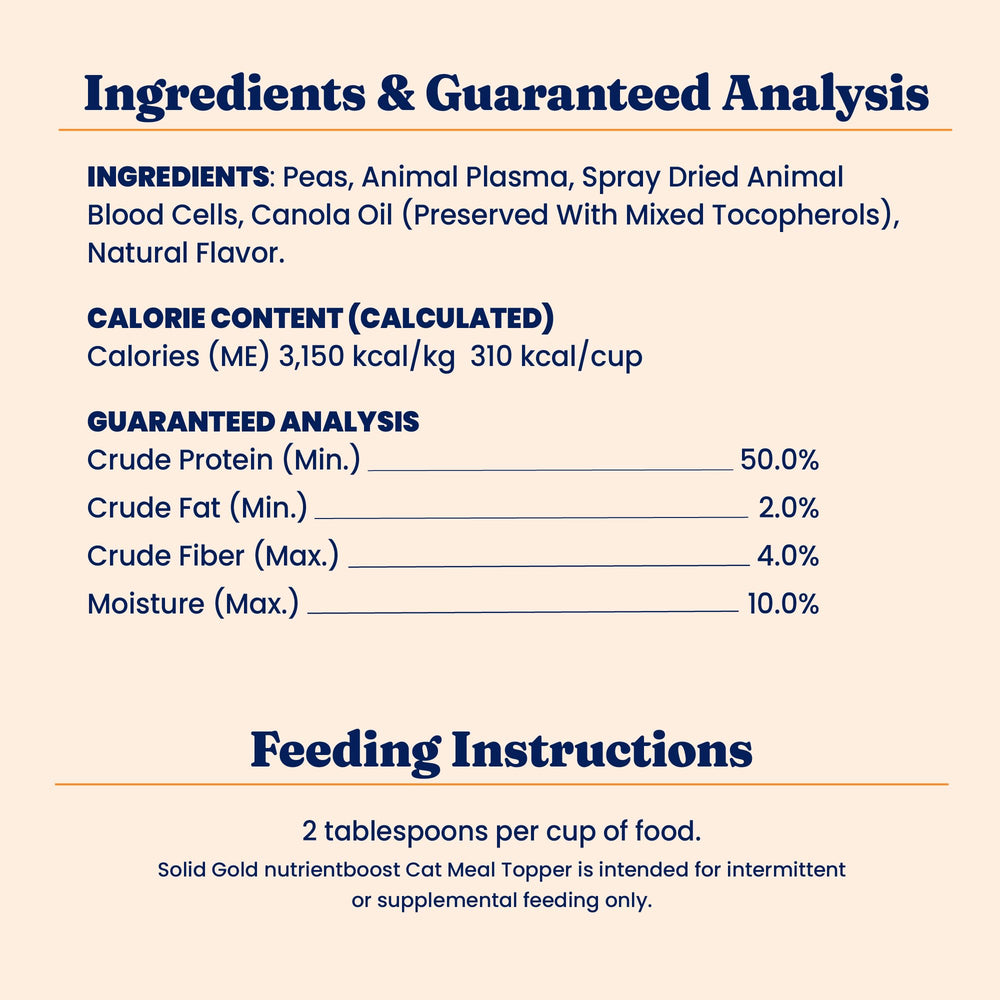Chat bénéficiant de l'utilisation quotidienne de NutrientBoost comme complément alimentaire.